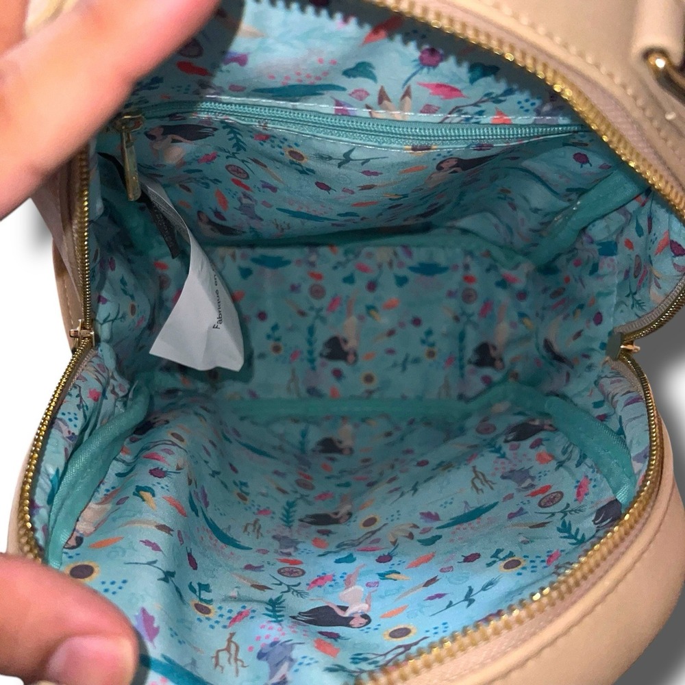 DISNEY Loungefly Mini Backpack Pocahontas Meeko Scenery Sunflowers River Wind - Picture 8 of 15